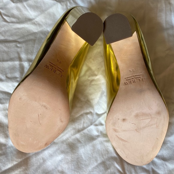 J.Crew Gold Heels - Picture 3 of 3